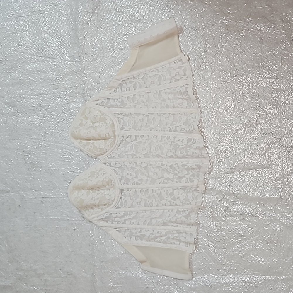 80s Frederick's of Hollywood Lace Sweetheart Boned Bodice Bustier Corset - Picture 4 of 9